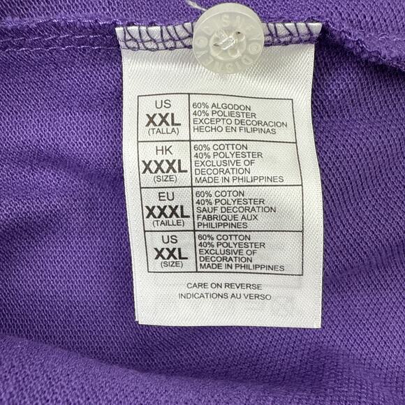Disney Parks Polo Shirt 2XL Purple Mickey Mouse Embroidered Logo Casual Mens - Picture 8 of 9